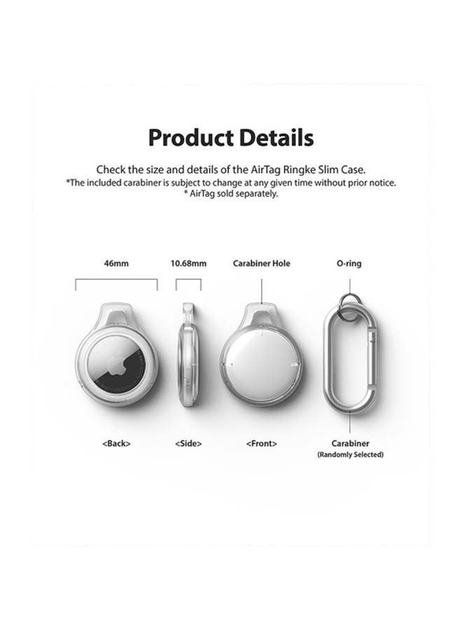 Ringke Cover for Apple Airtag Case Transparent With Keychain on keys, Accessories, Earbuds, Pet Collars - Purple - Image 5