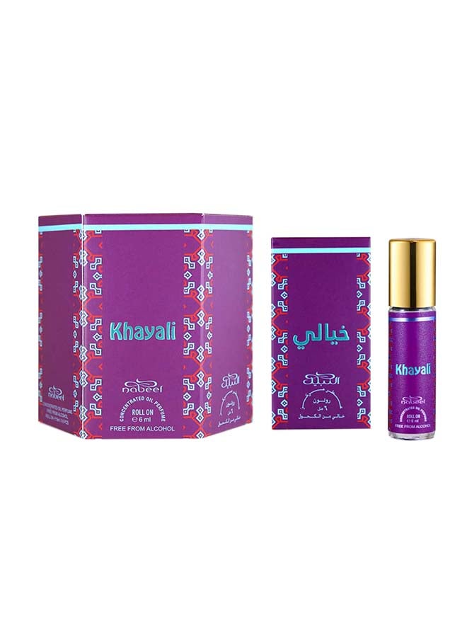 Pack of 6 Khayali Alcohol Free Roll On Oil Perfume 36ml