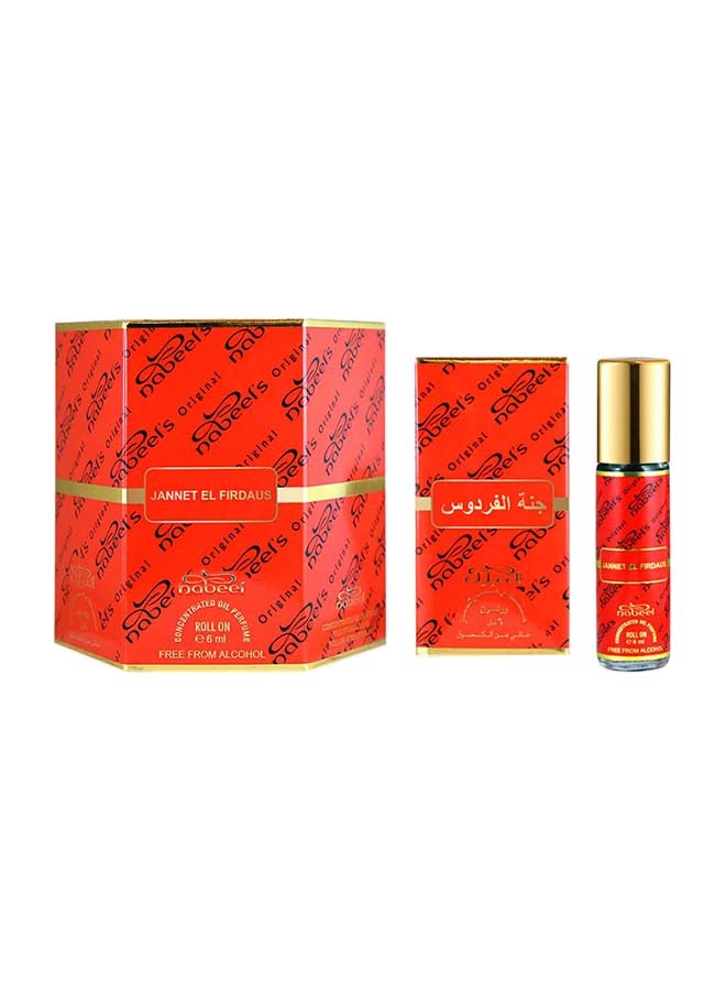 Nabeel Pack of 6 Jannet El Firdaus Alcohol Free Roll On Oil Perfume 36ml