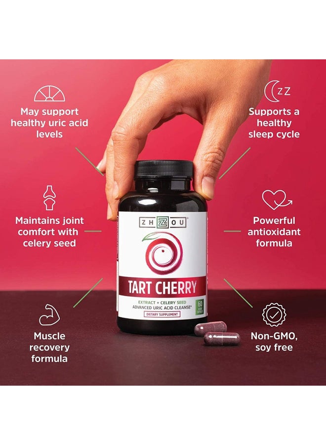 Zhou Nutrition - Advanced Uric Acid Cleanse Dietary Supplement - Tart Cherry - 60 Capsules - Image 1