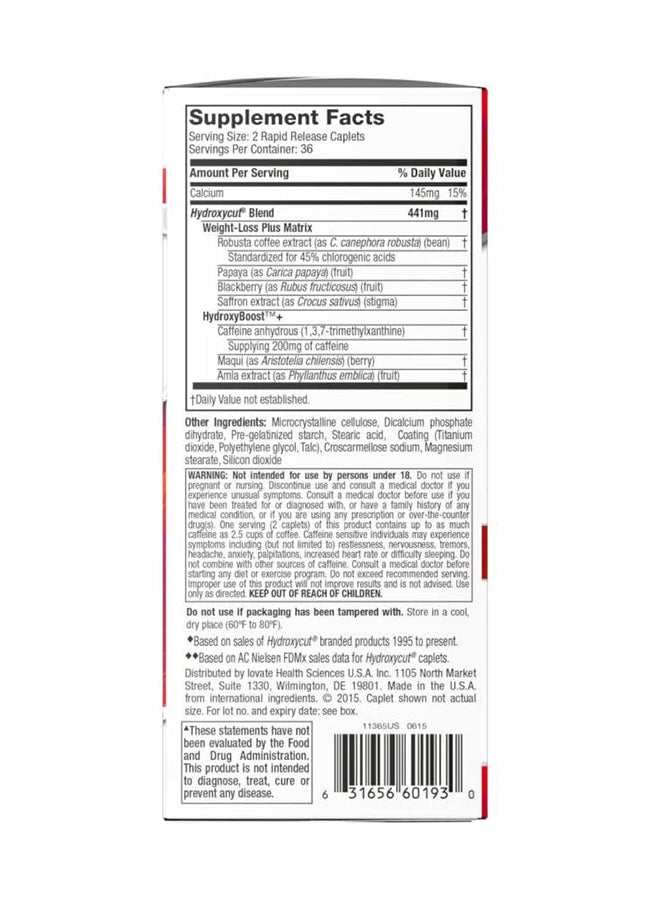 Hydroxycut Lose Weight Dietary Supplement - 72 Capsules - Image 4