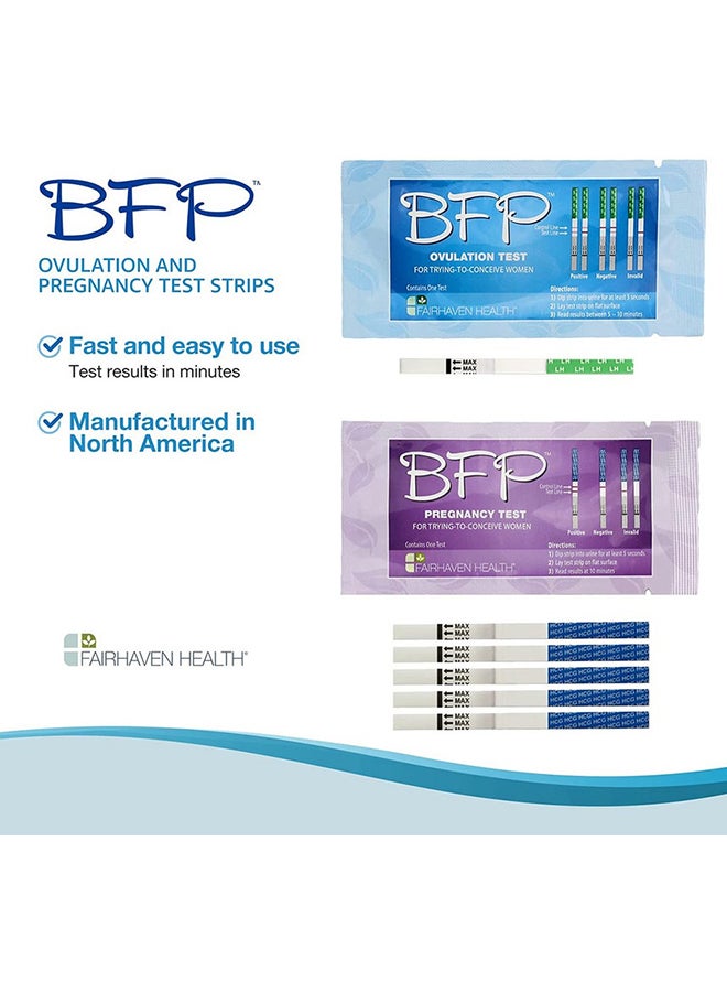 fairhaven health - 50-Piece BFP Ovulation And Pregnancy Test Strips Set - Image 1