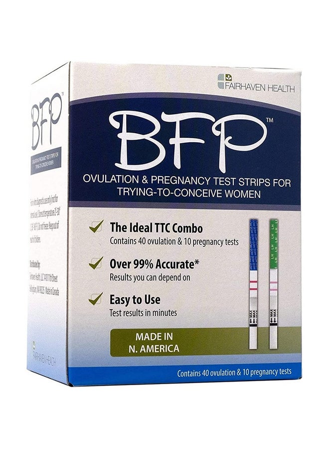 fairhaven health - 50-Piece BFP Ovulation And Pregnancy Test Strips Set - Image 1