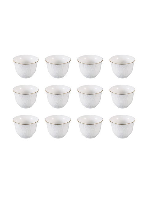 12-Piece Cawa Cup White 90ml