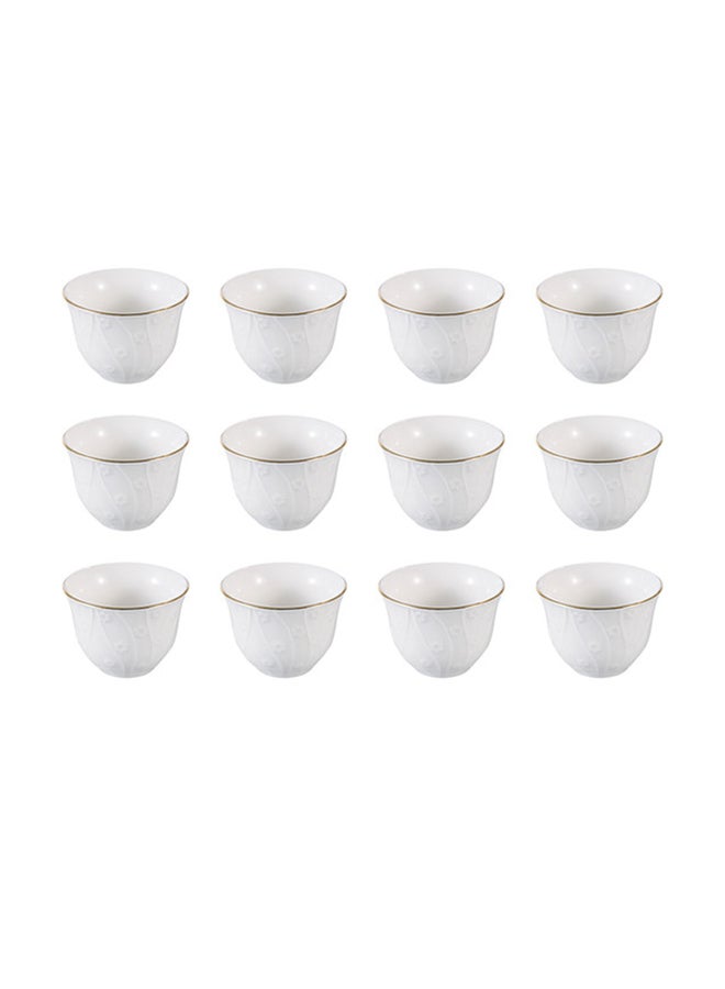 REEM 12-Piece Cawa Cup White 90ml  - Image 1