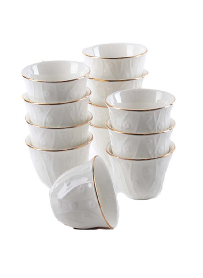 REEM 12-Piece Cawa Cup White 90ml  - Image 3