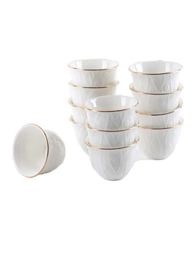 REEM 12-Piece Cawa Cup White 90ml  - Image 4