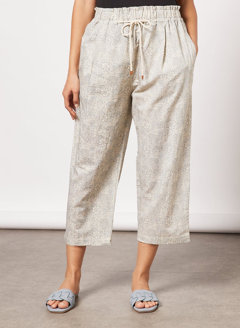 CORD - All-Over Print Top and Culottes Set Grey - Image 1