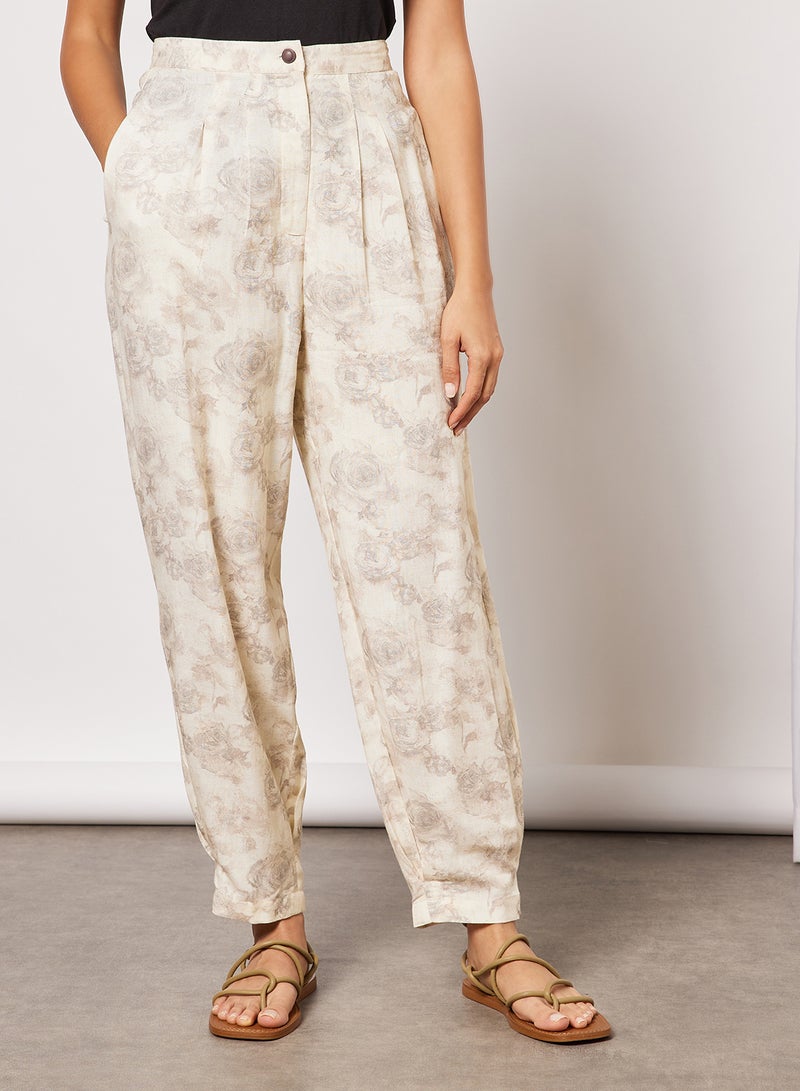 CORD All-Over Print Top and Pants Set Off-White - Image 4