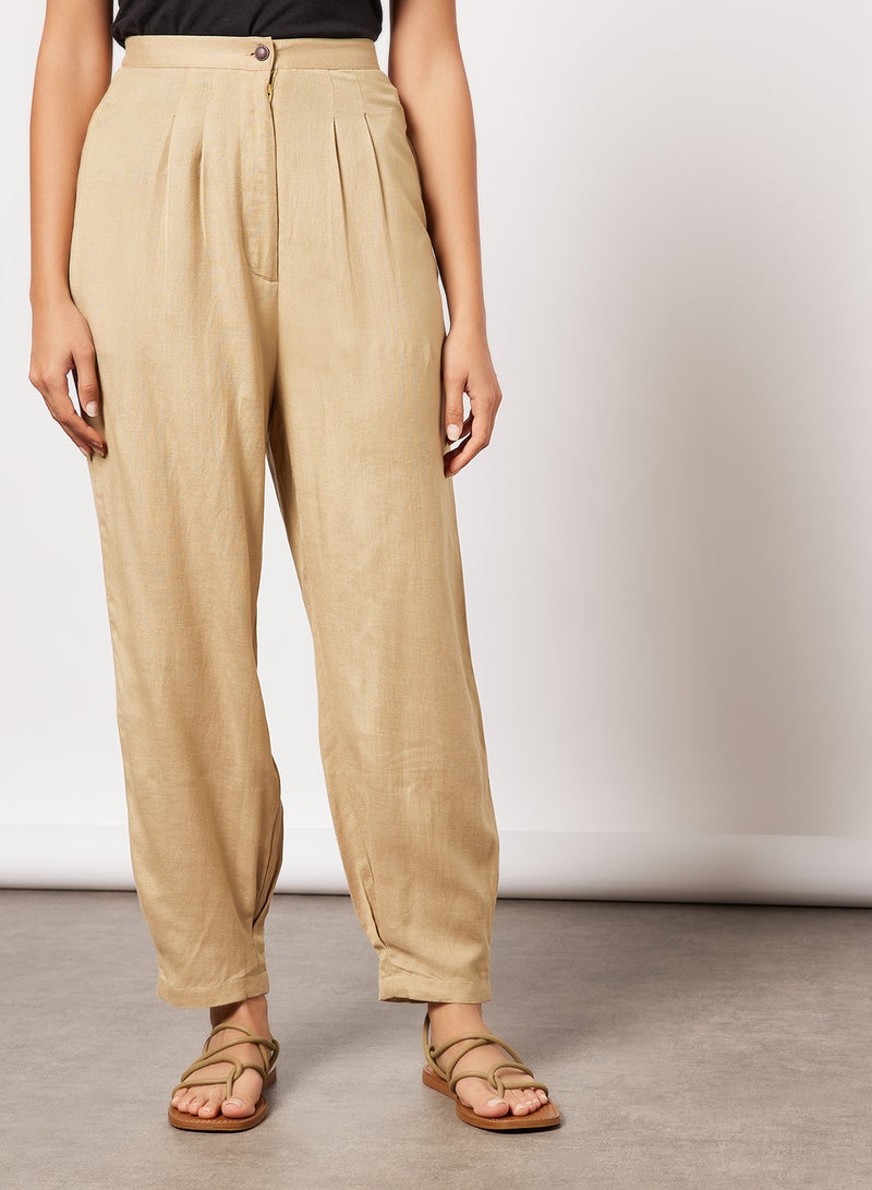 CORD - Printed Kurta and Pants Set Beige - Image 1