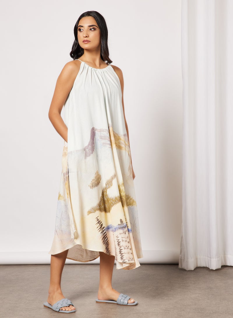 CORD - Scenic Graphic Dress Multicolour - Image 1