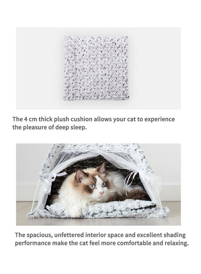 Sharpdo - Plush Cloth Pet Nest Navy 40 x 40 x 41cm - Image 1