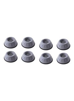 Generic Sonline 8Pcs Universal Noise-Reducing Shock-Absorbing Washing Machine Feet Mat Pad For Home Anti-Slip Pads Grey  - Image 1