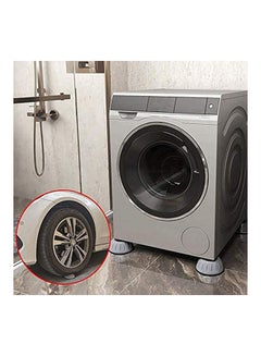 Generic Sonline 8Pcs Universal Noise-Reducing Shock-Absorbing Washing Machine Feet Mat Pad For Home Anti-Slip Pads Grey  - Image 2