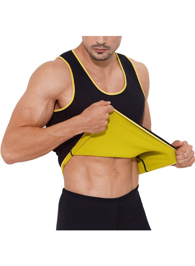 Generic Hot Sweat Neoprene Sauna Vest No-Zip Design Tank Top for Waist Training Tummy Slimming Workout Body Shaper Heat Keep Thermal Underwear Gym Sports Corset Black  - Image 1