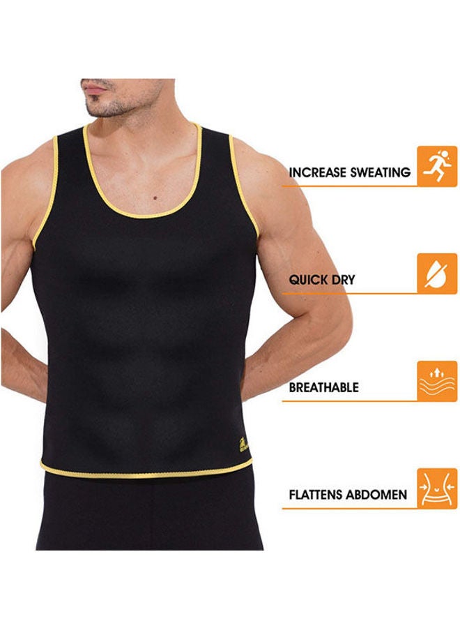 Generic Hot Sweat Neoprene Sauna Vest No-Zip Design Tank Top for Waist Training Tummy Slimming Workout Body Shaper Heat Keep Thermal Underwear Gym Sports Corset Black  - Image 2