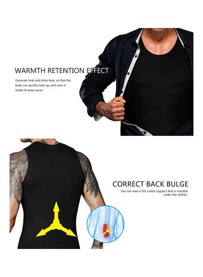 Generic Men Neoprene Sauna Vest Weight Loss Sweat Suit Hot Corset Workout Body Shaper Waist Trainer - Image 3