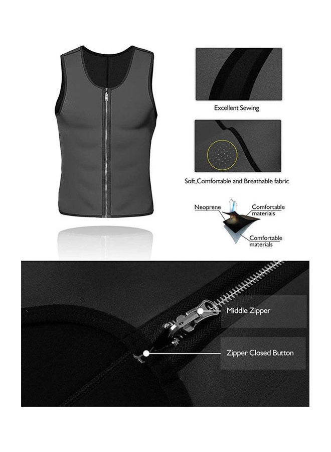 ماركة غير محددة Sweat Vest Neoprene Slim Workout Shirt Sauna 3XL  - Image 2