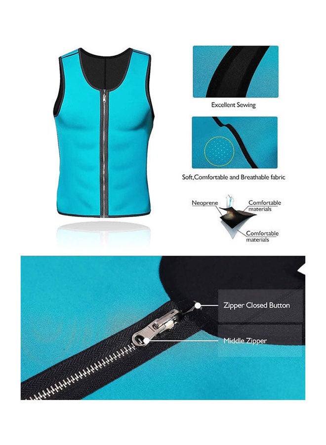 ماركة غير محددة Sweat Vest Neoprene Slim Workout Shirt Sauna L  - Image 2