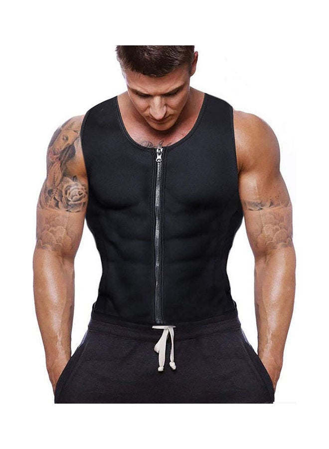 ماركة غير محددة Waist Trainer Vest Sweat Vest Hot Neoprene Zipper Sauna Tank Top Workout Shirt 3 XL  - Image 1