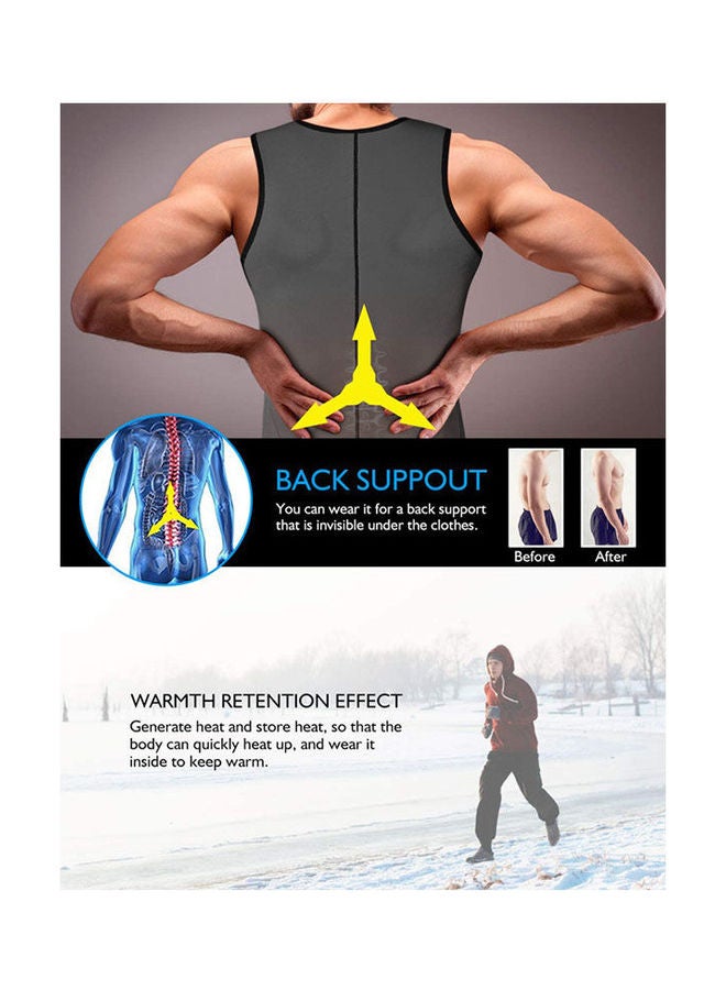 Generic Sweat Vest Neoprene Slim Workout Shirt Sauna XS - Image 2