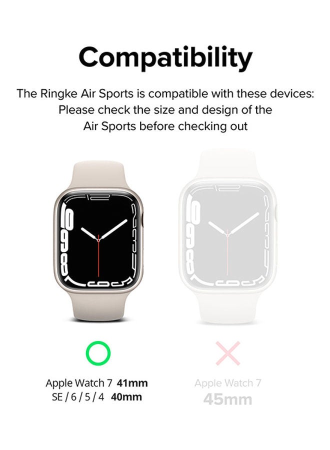 Ringke Air Sports Compaitable With Apple Watch 7/SE/7/ 6/5/4 (41mm) Case, Rugged TPU Raised Bezel Protective Button Cover Dark Green  - Image 2