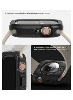 Ringke Air Sports Compaitable With Apple Watch 7/SE/7/ 6/5/4 (41mm) Case, Rugged TPU Raised Bezel Protective Button Cover Dark Grey  - Image 4