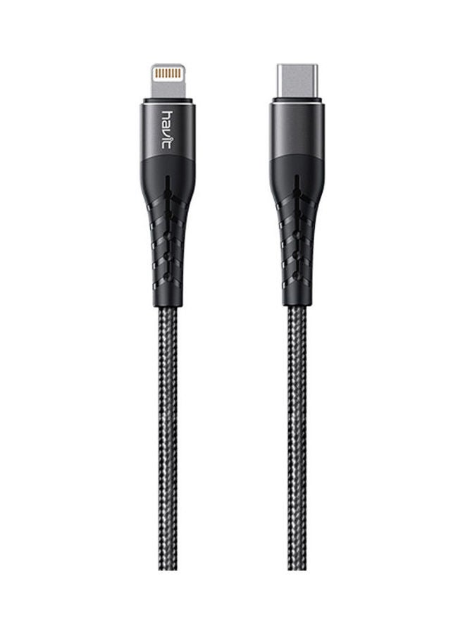 havit USB-C To Lightning PD30W 1.2M Nylon Woven Cable - Black 