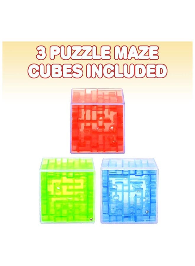 Gamie - Set Of 3 Puzzle Maze Cube Game For Kids 2.3 X6.5 X2.8inch - Image 1
