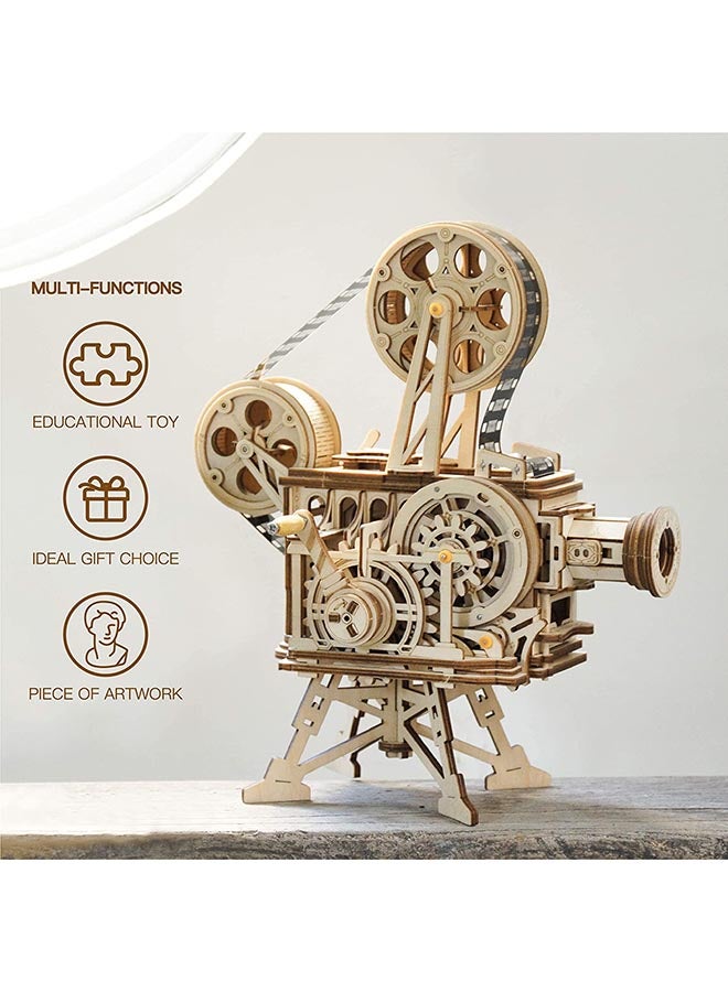 ROKR - 3D Wooden Puzzle Diy Model Building Kit - Vitascope Mechanical Craft Kit 2.2 X12.6 X9.3inch - Image 1