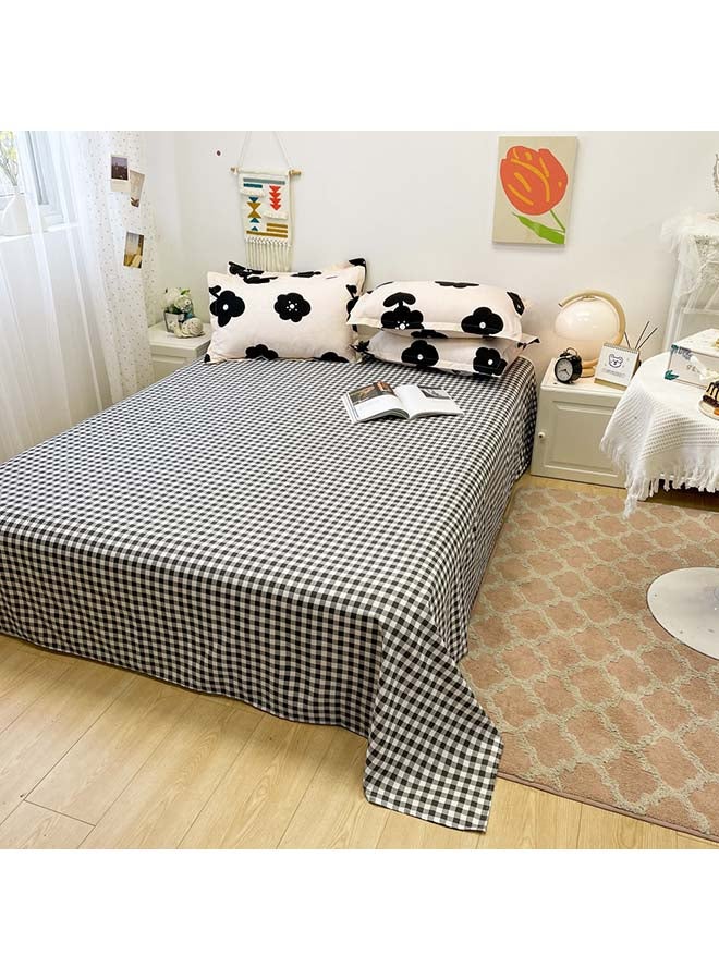 Sharpdo 4-Piece Quilt Cover Set Polyester Black/White 180x220cm  - Image 4