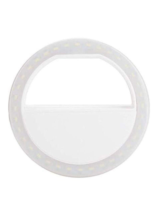 Portable Clip-On Mini Selfie Ring Light Lamp Fill-In Light Night For Smartphone White - Image 2