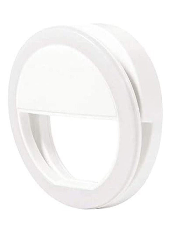 Portable Clip-On Mini Selfie Ring Light Lamp Fill-In Light Night For Smartphone White - Image 3