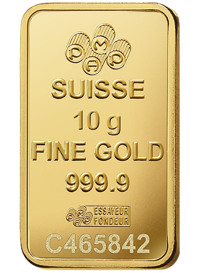 FK Jewellers - Suisse Pamp Queen 24K (999.9) 10g Gold Bar - Image 1