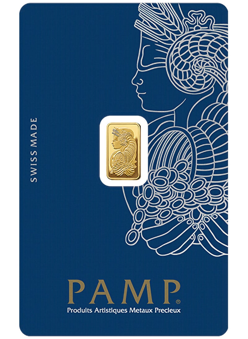 FK Jewellers Suisse Pamp Queen Fortuna 24K (999.9) 1g Gold Bar  - Image 1