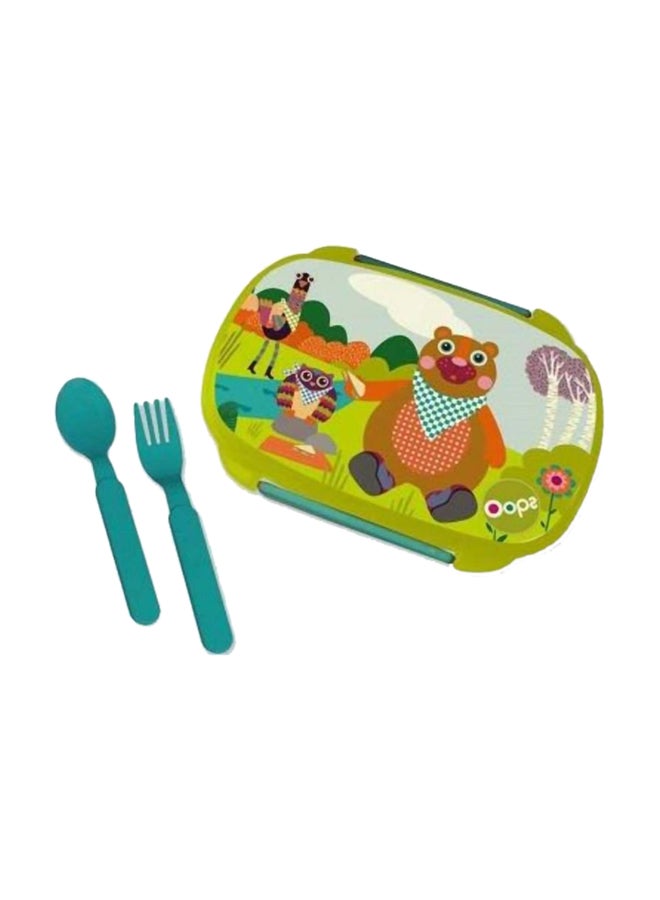 Oops Cool-Lunch Kit - 370 ml Green/Blue 17.5x6.5x12.5cm - Image 1