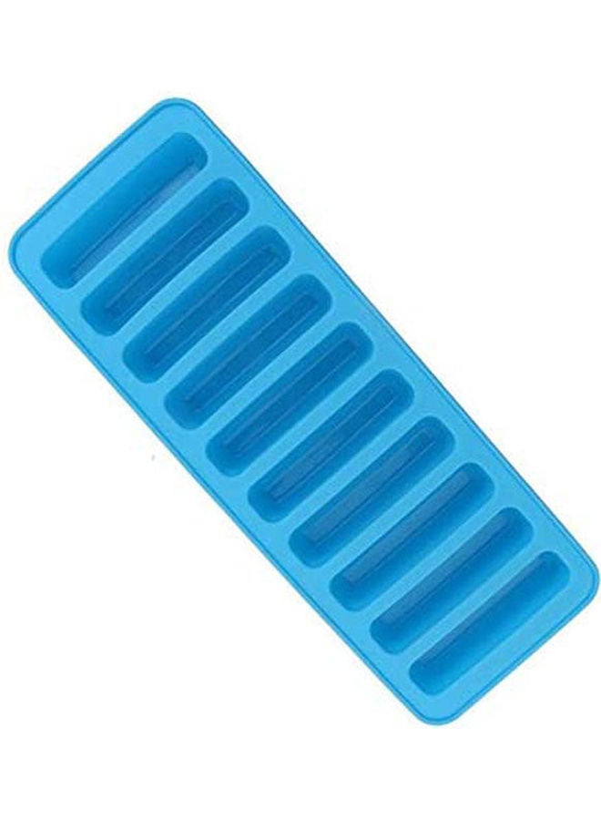 10 Grids Cylinder Silicone Ice Cube Tray Mold Jelly Chocolate Mold Maker Blue - Image 2