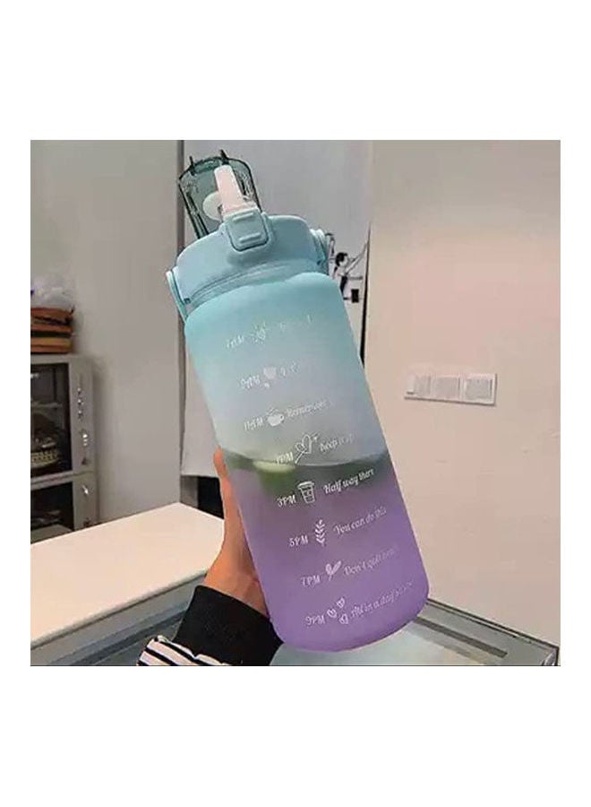 Generic Water Bottle Straw Cup High Temperature Plastic Water Cup Scale Frosted Outdor 2000ml