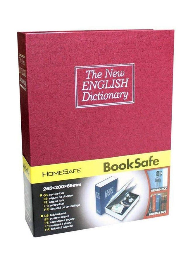 Lock Box Dictionary Diversion Book Safe With Combination Lock Safe Security Cash Money Box Red 7.2x4.6x2.2cm