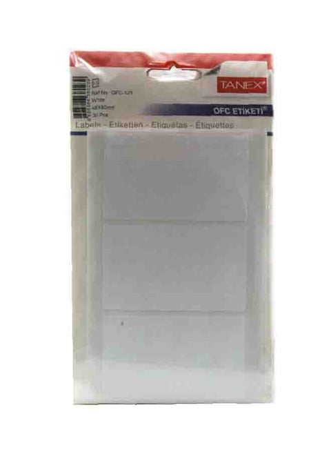 Tanex Handwriting Label 10 Sheets OFC-123 White
