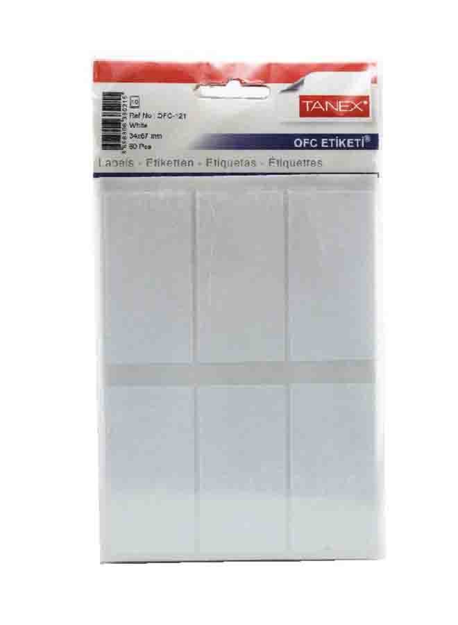 TANEX Handwriting Label 10 Sheets Ofc-121 White 