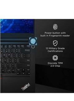 لينوفو لابتوب ثينك باد E15 Gen2 بشاشة مقاس 15.6 بوصة ومعالج كور i7-1165G7/ذاكرة رام 8 جيجابايت/محرك أقراص SSD سعة 512 جيجابايت/بطاقة رسومات إنتل أيريس Xe/إصدار عالمي أسود  - Image 2