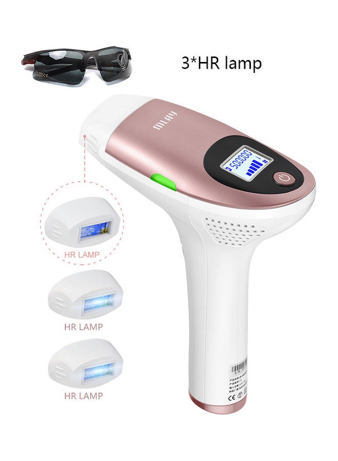 MLAY T3 3HR Home IPL Permanent Laser Hair Removal Device Pink