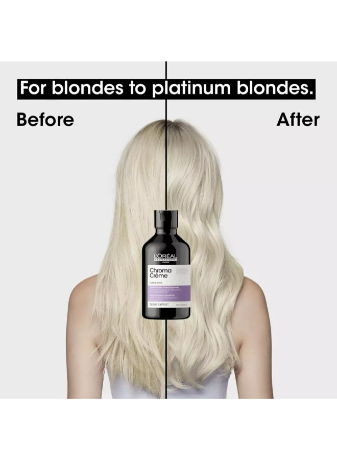 Serie Expert Chroma Creme Purple Pigmented Shampoo For Neutralizing Blonde Hair 300ml - v1646724630/N52549653A_4