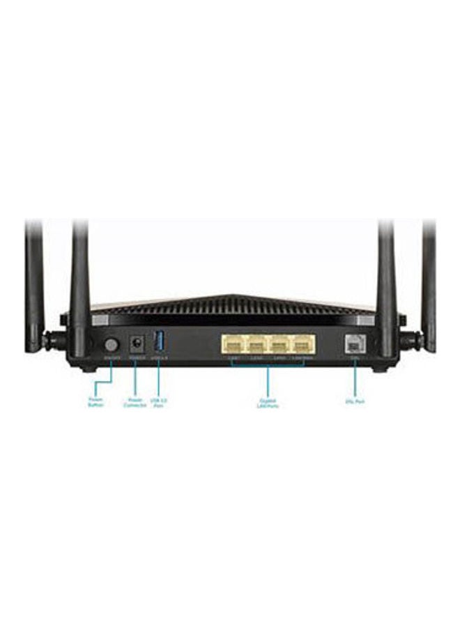 D-Link - Router Vdsl2-Adsl2+ Dsl-245Ge 4Port 4Antenna 1200Mbps + Usb Black - Image 1