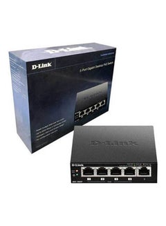 D-Link 5-Port Gigabit Switch w/ 4 PoE Ports, 10 Gbps, 60W PoE Budget, IEEE 802.3at Compliant, Plug & Play, Easy Installation | DGS-1005P Black 