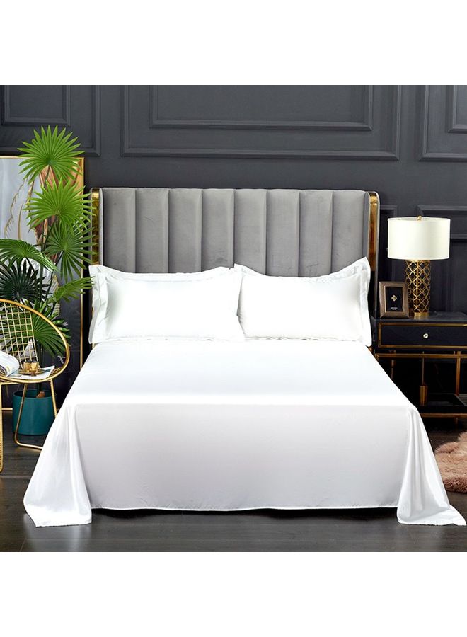 شاربدو طقم غطاء لحاف مكون من 4 قطع بوليستر أبيض 220x240سم - Image 2