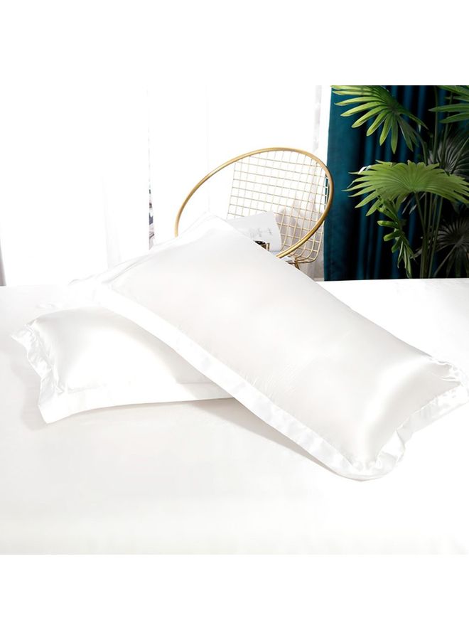 شاربدو طقم غطاء لحاف مكون من 4 قطع بوليستر أبيض 220x240سم - Image 4