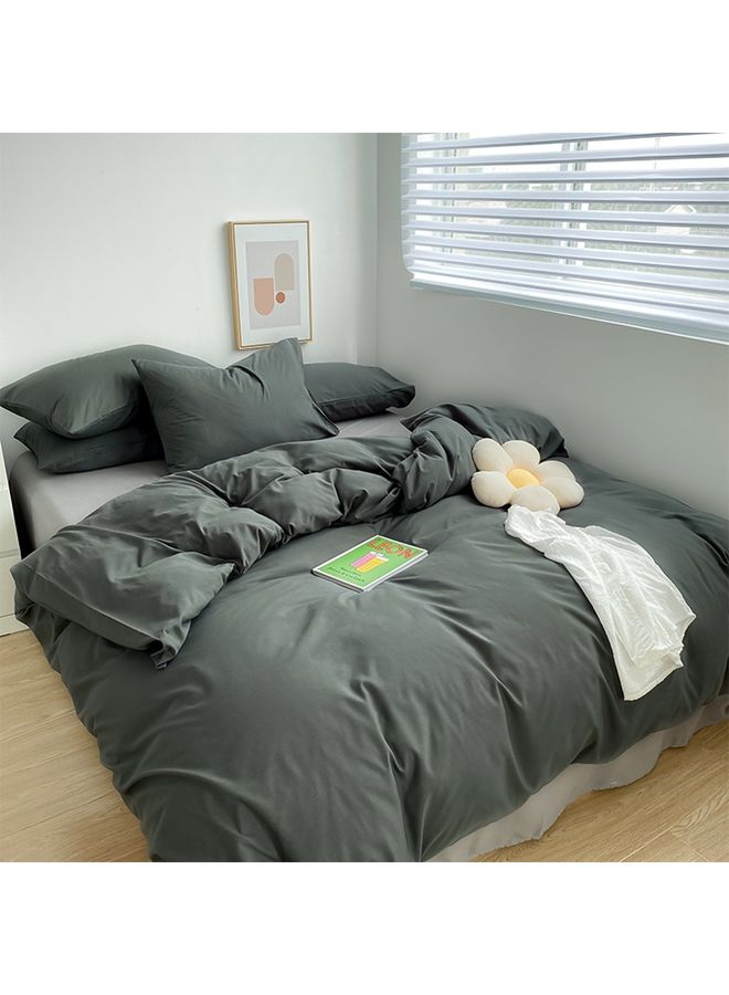 Sharpdo 4-Piece Quilt Cover Set Polyester Green 200x230cm  - Image 4