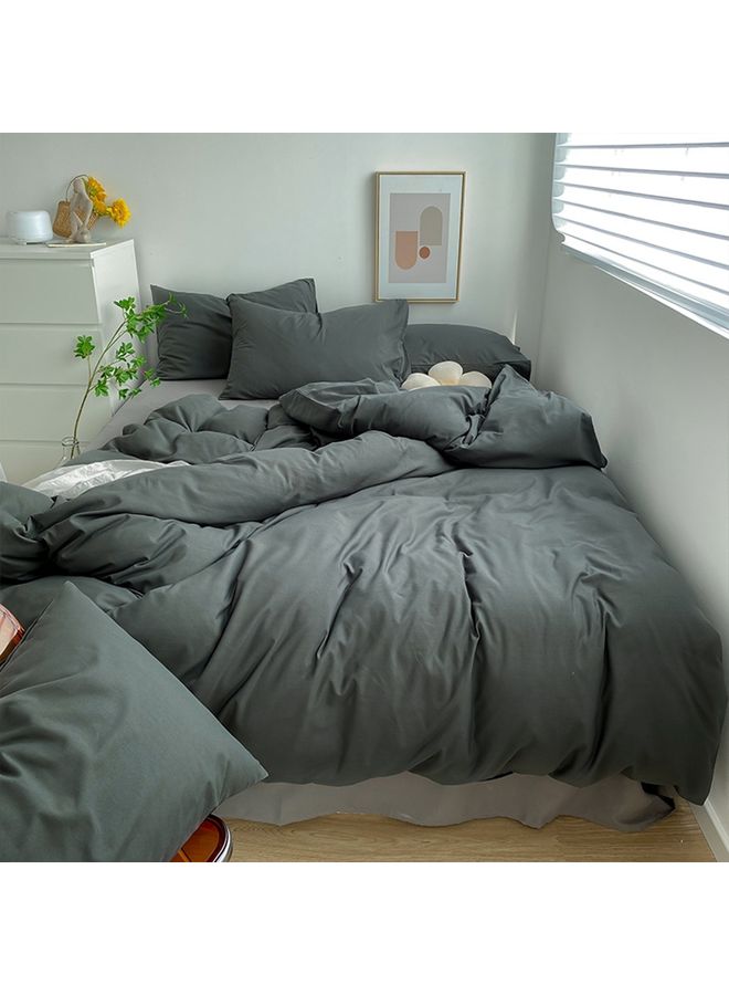 Sharpdo 4-Piece Quilt Cover Set Polyester Green 200x230cm  - Image 5